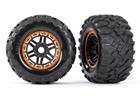 TRAXXAS 8972T Gomme e Cerchi Arancio Arancione MAXX 5.5x2.8-2.7