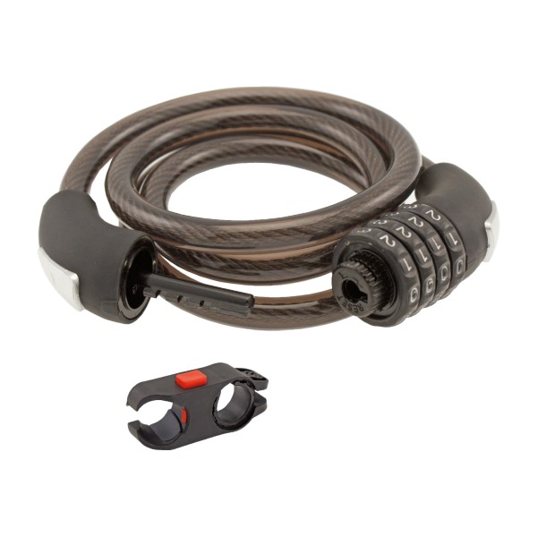 Lucchetto BTA a Cavo Con Combinazione 1000cm Diametro 12mm Nero