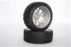 Ruote Off-Road Complete 1/16 Himoto Esagono 12mm 19220PB Cerchio Cromato Blu