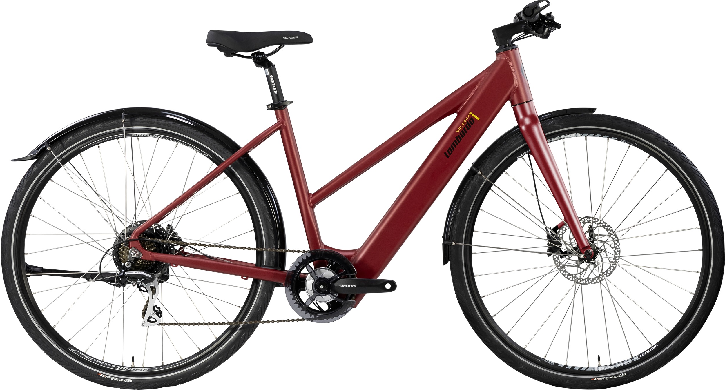 LOMBARDO E-BIKE BOLOGNA 28'' Agevole Bordeaux
