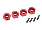 TRAXXAS 8269R Trascinatori alluminio Rossi Hex 12mm