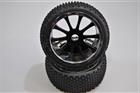 51003 Coppia Ruote Posteriori Complete 1/5 Himoto Buggy/HIMOTO PAIR TIRES BUGGY