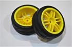 02020Y Coppia Ruote Complete Yellow 1/10 Himoto Esagono Interno 12mm/YELLOW RIM