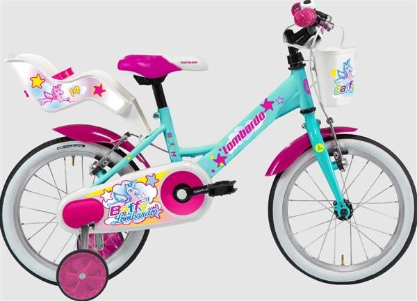 LOMBARDO Bicicletta Bici 14 Bambina BAFFY Tiffany Fuxia