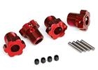 TRAXXAS 8654R Trascinatori Rossi E-REVO 2.0/WHEEL HUBS SPLINED 17MM RED
