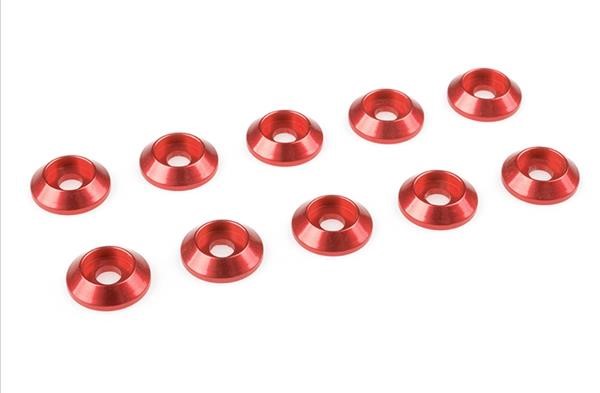 TEAM CORALLY C-3213-30-5 Rondelle Alluminio M3 Rosse 8mm