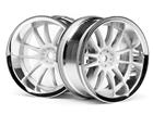 HPI 3284 Cerchi WORK XSA 02C Cromo Bianco 26mm 6mm off-set HPI RACING NITRO RS4