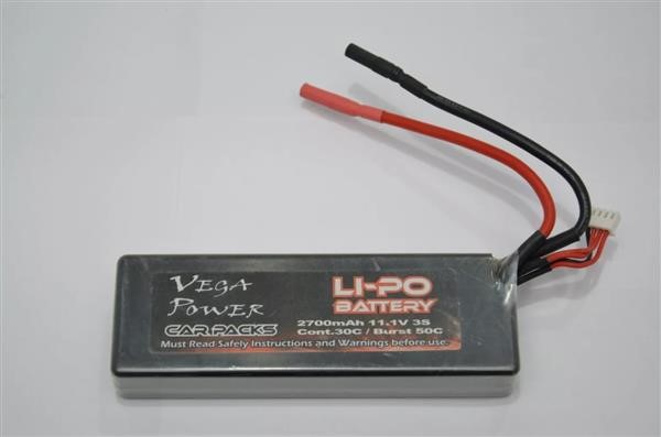 Batteria Li-Po HIMOTO 2700mAh 3S 11,1v 30c 50c Burst Banana