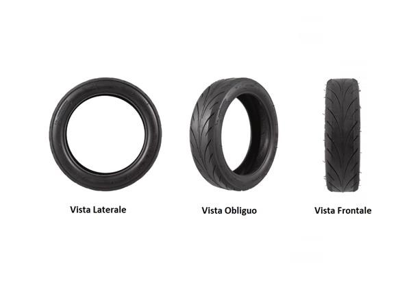 Copertone Monopattino Pneumatico 10x2.5 60/70-6.5 Tubeless Nero