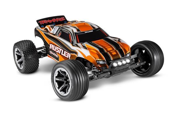 TRAXXAS Rustler XL5 2WD BRUSHED Orange 37054-61 Arancione 1/10 Con Luci