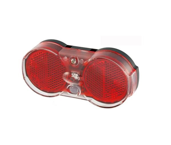 Fanalino Luce Posteriore al Portapacchi 1 Led Rosso 2 Batterie AA Perno 80mm