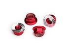 TRAXXAS 8447R Dadi 5mm flangiati alluminio Rosso