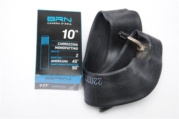 Camera d'Aria Carrozzina Monopattino 10x2 Valvola Schrader America 90°