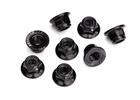 TRAXXAS 8447 Dadi 5mm flangiati alluminio Neri