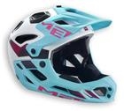 Casco Bici MET Mod.PARACHUTE HES Bianco/Ciano Matt/HELMET MET PARACHUTE HES