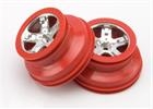 TRAXXAS 5874A Cerchi B.Lock Rossi 2.2/3.0 Anteriori/WHEELS SCT RED TRAXXAS