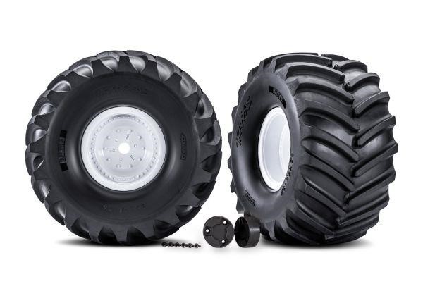 TRAXXAS 7689 Gomme Terra Groove su cerchi Bianchi
