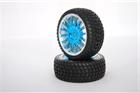 Ruote Rally Complete 1/16 Himoto Esagono 12mm 34806PB Cerchio Cromato Blu