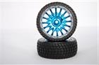 Ruote Rally Complete 1/16 Himoto Esagono 12mm 34806PB Cerchio Cromato Blu