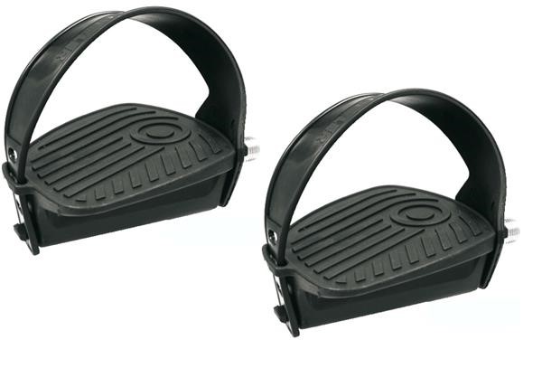 Pedali Cyclette con Cinturino Perno 9/16 14mm Neri PEDALS CYCLETTE 14mm 9/16