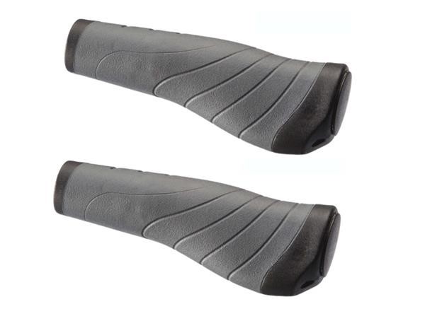 Velo Manopole Bicicletta Comfort Lock Grigio Nero 135mm