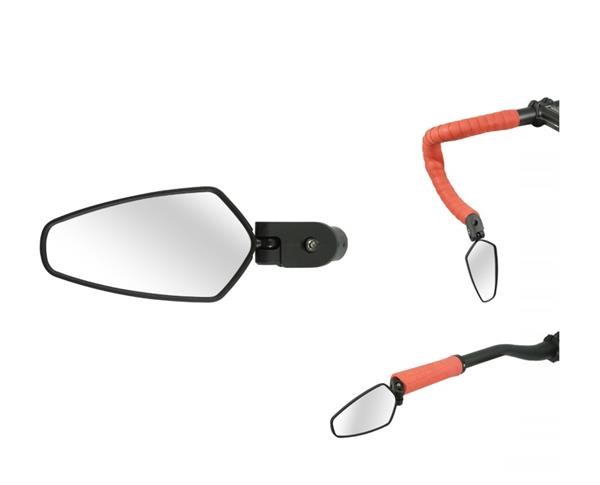 Specchio Retrovisore Bici al Manubrio Regolabile 360° tramite sistema expander