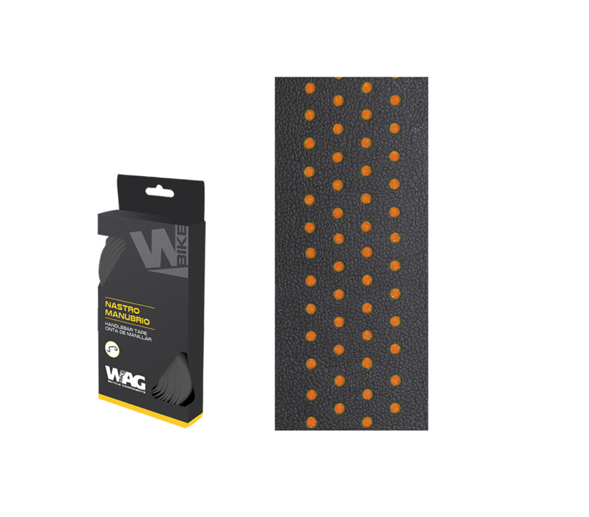 Nastro Manubrio WAG Forato Nero Arancione Dual Color BAR TAPE BLACK ARANCIONE