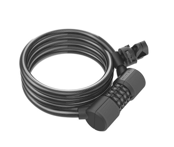 Lucchetto a Cavo 1850x12mm Syncrso Nero Trasparente con Combinazione