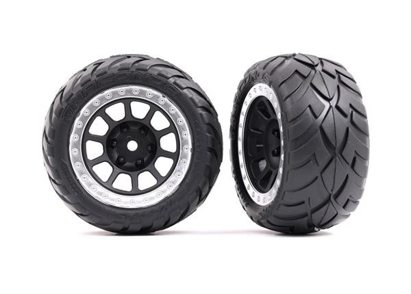 TRAXXAS 2478G Gomme ANACONDA 2.2 cerchi Cromati Satinati Posteriori BANDIT